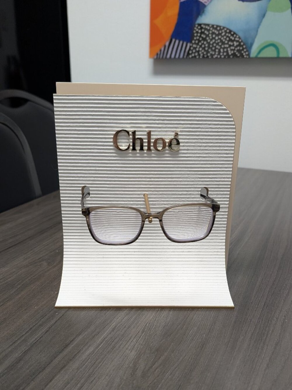 Chloé Branded Single Glasses Eyeglasses Frame Retail Display Stand for Optical